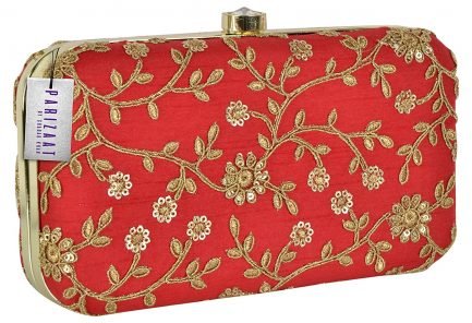 Red Color Women Clutch